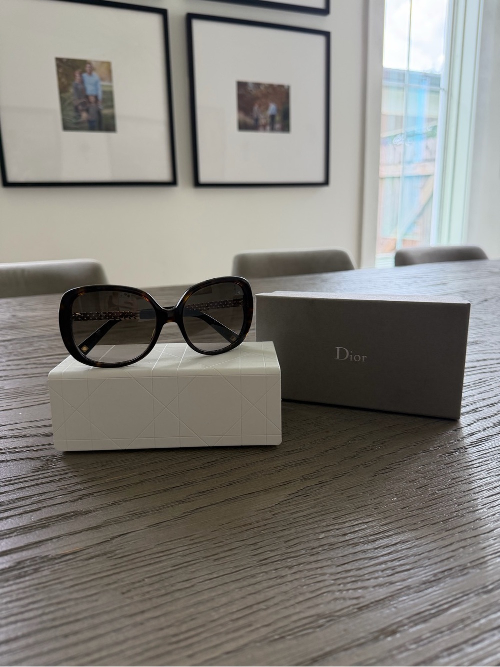 Dior Women's Brown Tortoiseshell Designer Sunglasses
